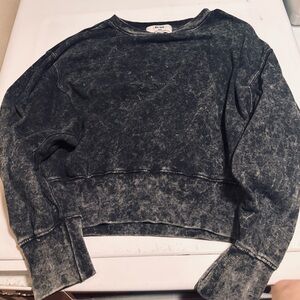 Black Acid Wash Sweatshirt